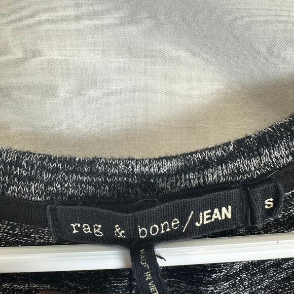 Rag & Bone Cold‎ Shoulder Short Sleeve Shirt Grunge Women’s S Black Top - Picture 6 of 9